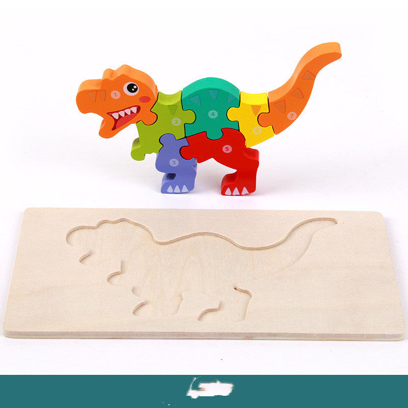 Montessori 3D Dinosaur Wooden Puzzles