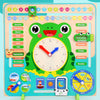 Montessori Frog Shape Wooden Multifunctional Calendar Clock