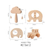 Montessori Cartoon Animal Wooden Teether Rattle