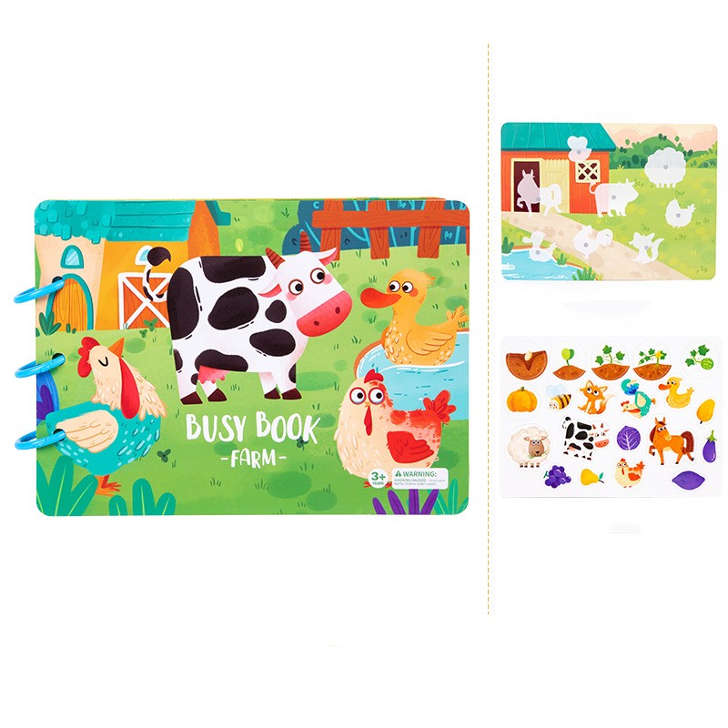 Montessori Quiet Sticker Book Puzzles