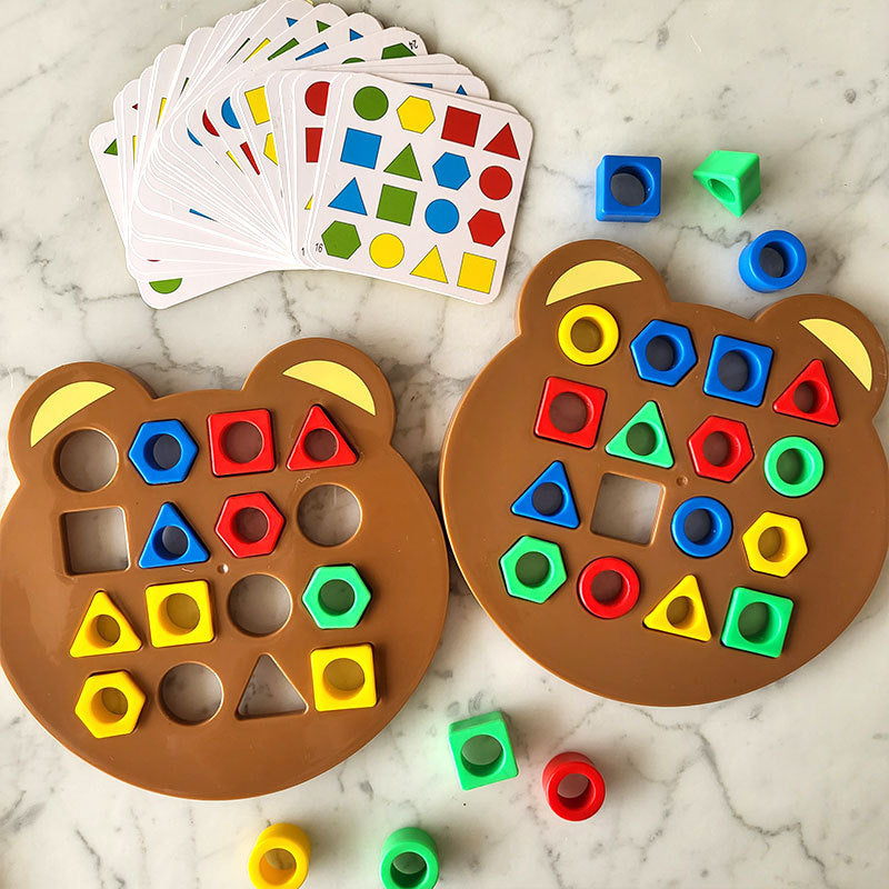 Montessori Geometric Block Pairing Game