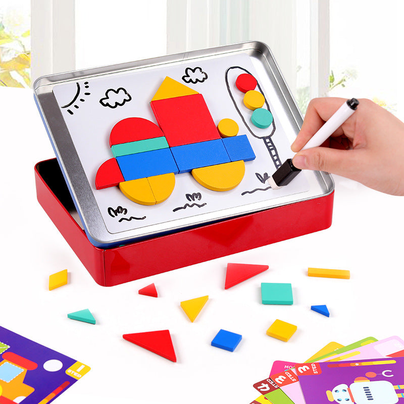 Montessori Magnetic Geometric Shape Building Blocks