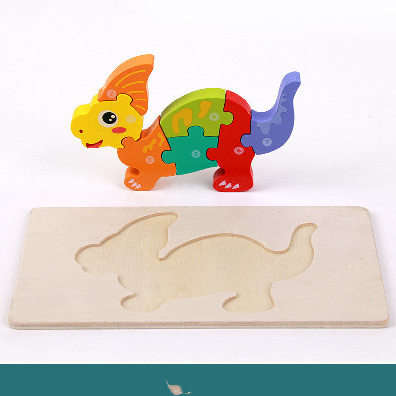 Montessori 3D Dinosaur Wooden Puzzles