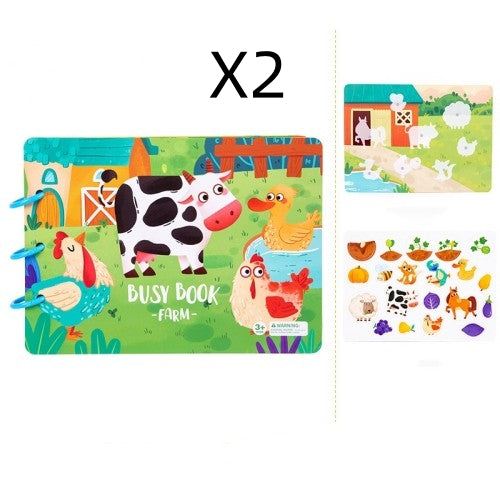 Montessori Quiet Sticker Book Puzzles