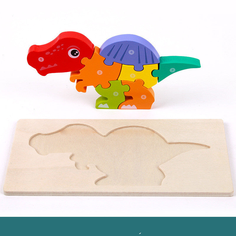 Montessori 3D Dinosaur Wooden Puzzles